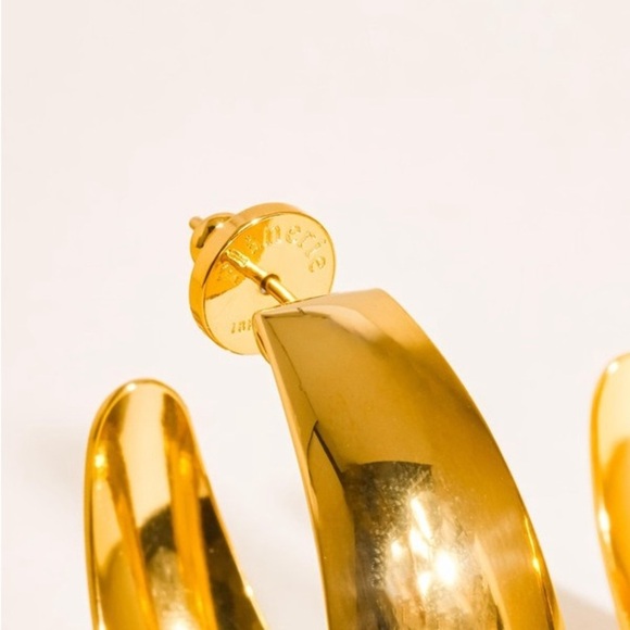 18K Gold Classic Hoop Earrings ! - Picture 4 of 4